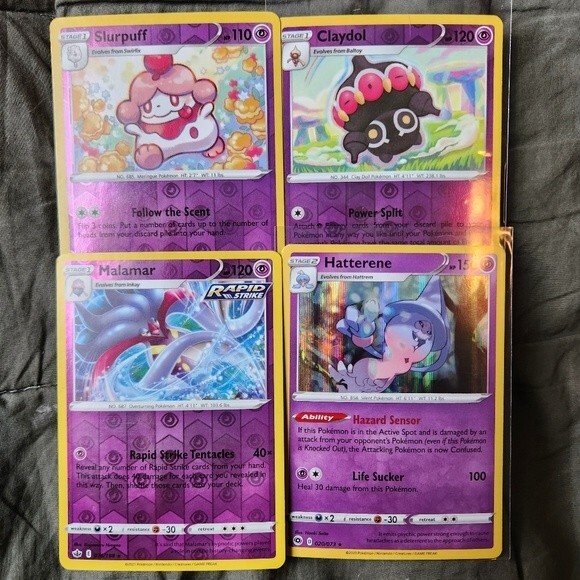 Slurpuff, Claydol, Malamar, Hatterene bundle - Picture 1 of 5